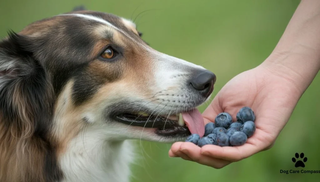 Various safe fruits that dogs can eat including blueberries, papaya and watermelon