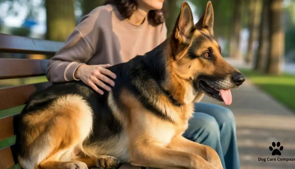 Training a German Shepherd to stay calm around strangers