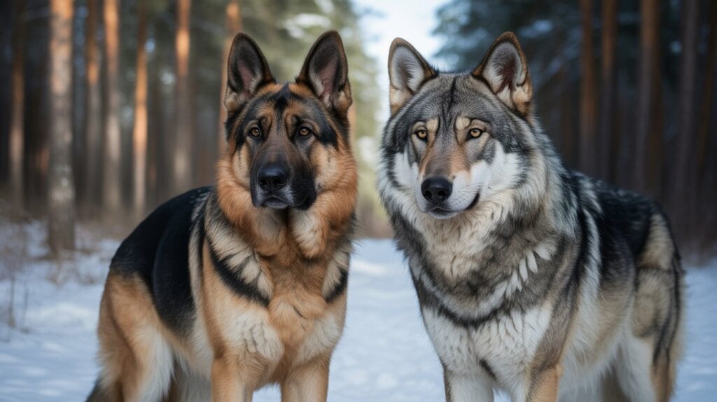 German Shepherd vs Wolf in Yellowstone