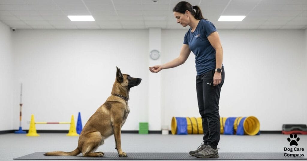 Belgian Malinois obedience training session