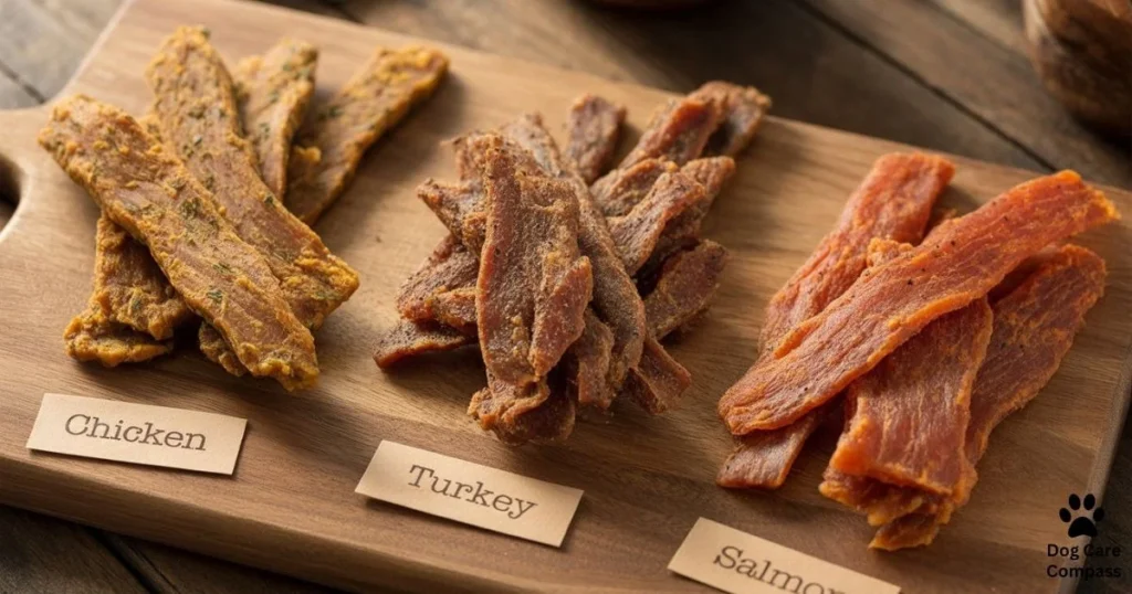 chicken turkey and salmon jerky treats for dogs