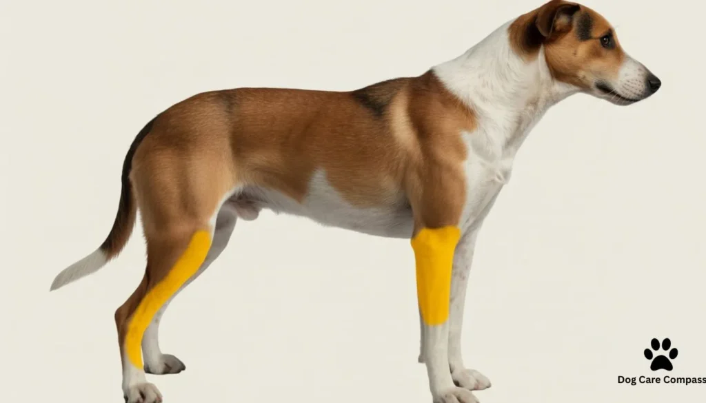 Dog front leg vs rear leg limping visual explanation