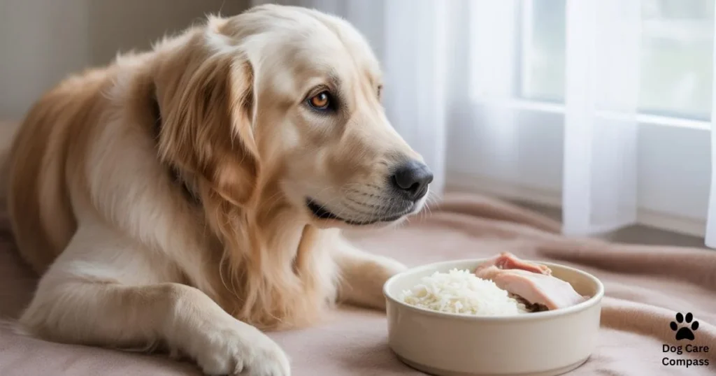 dog with sensitive stomach eating gentle homemade food