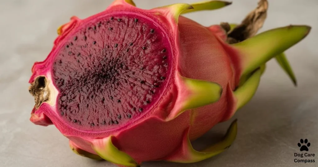 dragon fruit skin is tough and not safe for dogs to eat