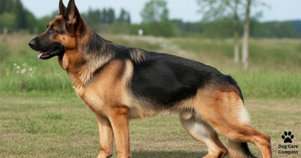 German Shepherd full body structure showing muscular build