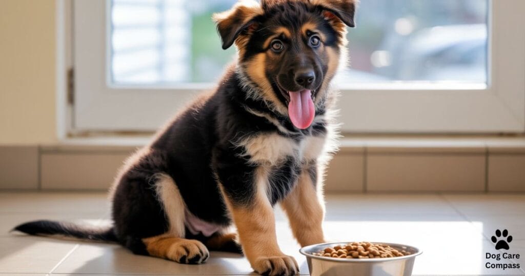healthy-german-shepherd-puppy-eating-homemade-dog-food-for-weight-gain