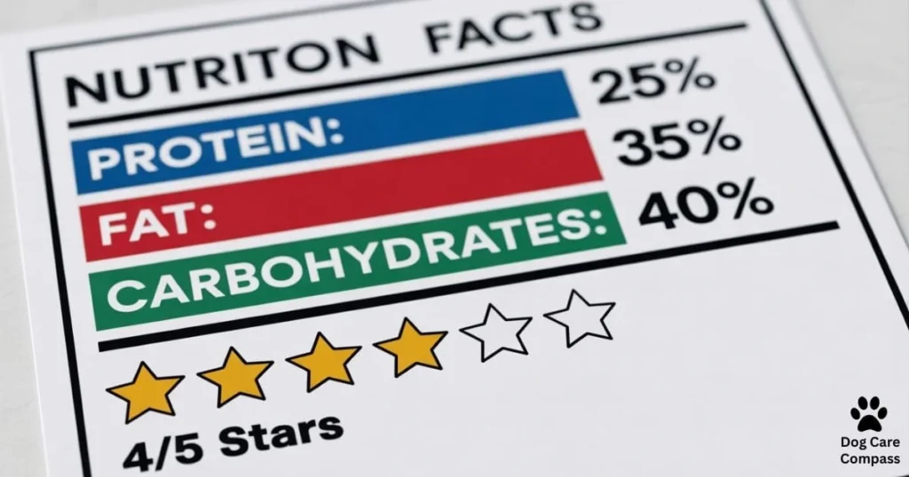 Nutrish nutritional profile protein fat carb comparison