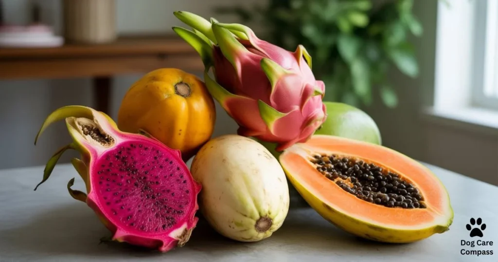 can dogs eat dragon fruit dog looking at sliced dragon fruit