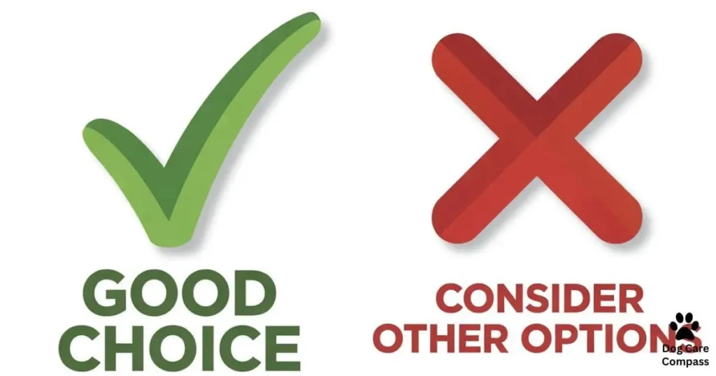 Nutrish dog food suitability infographic pros and cons