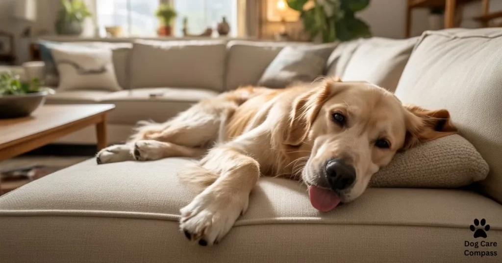 Dog Sleeping After Boarding