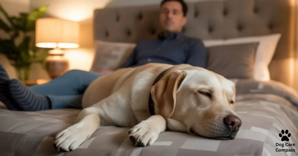 sleeping on owner feet at night meaning