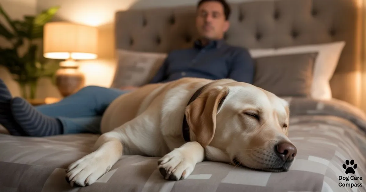 sleeping on owner feet at night meaning