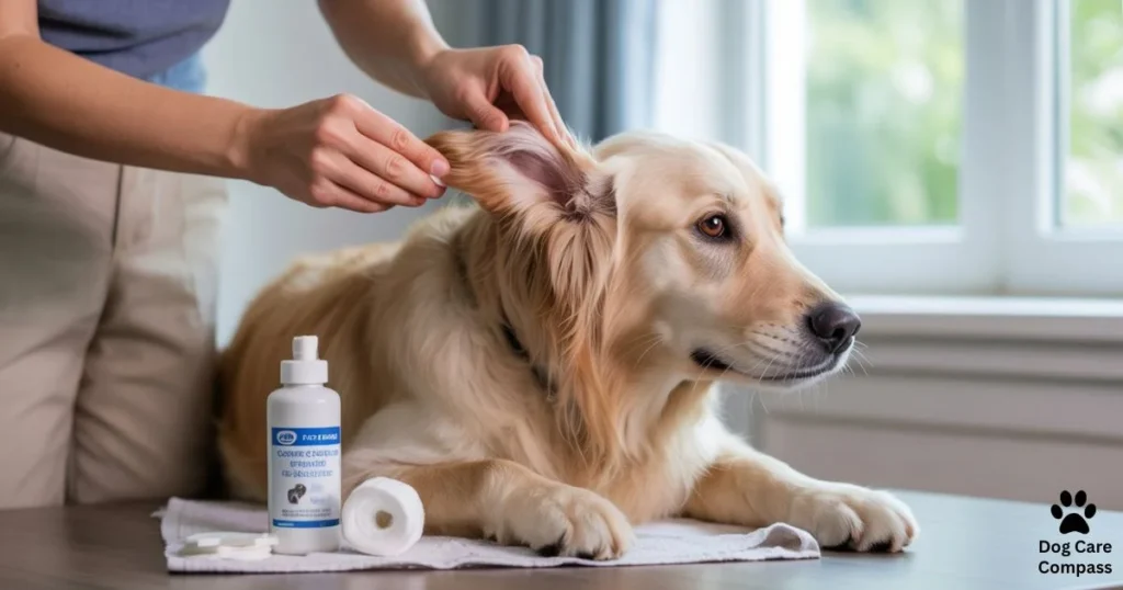 How to clean dog ears safely using vet-approved ear cleanser
