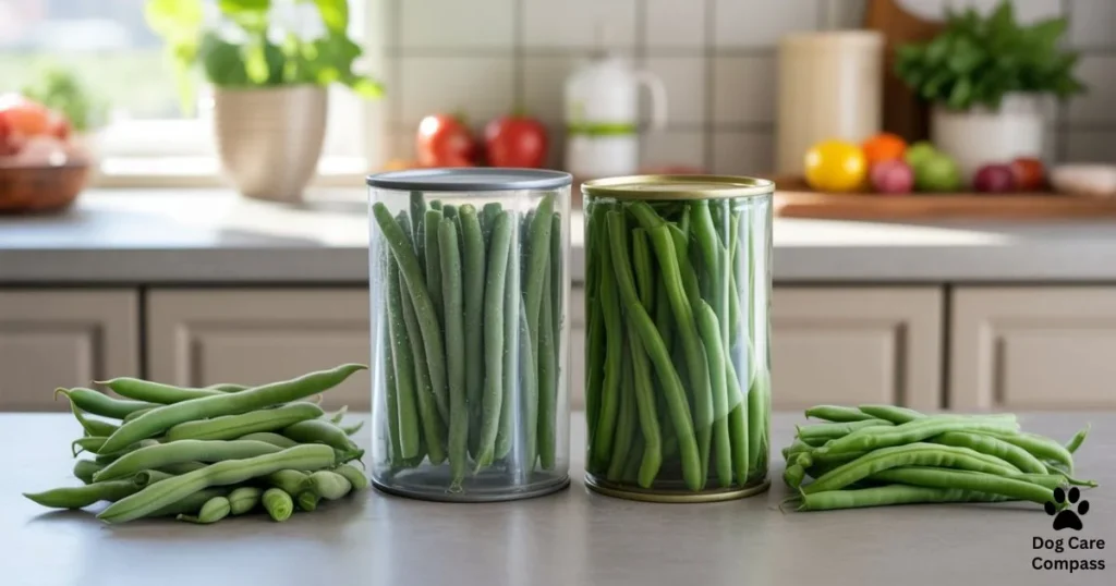 Safe and unsafe canned green beans for dogs
